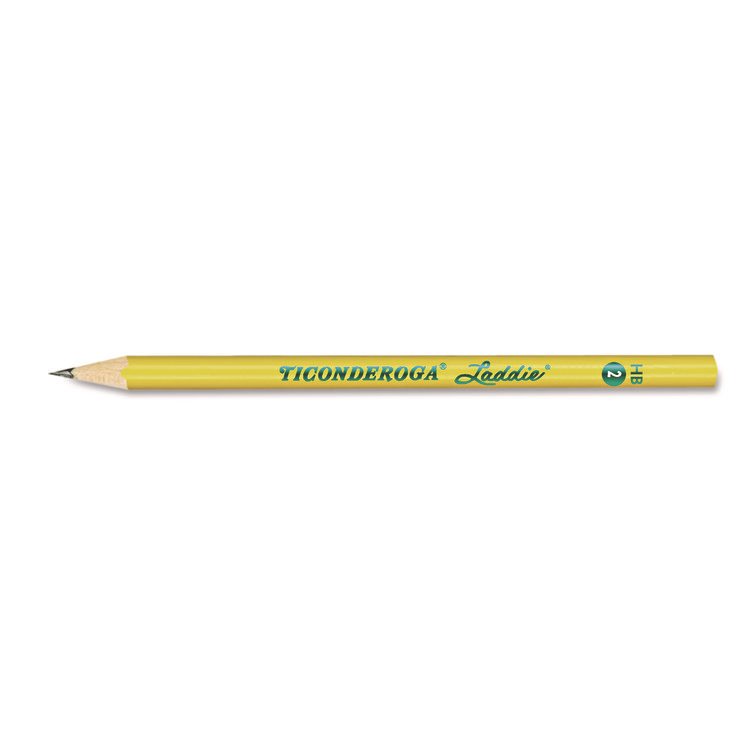 Ticonderoga Ticonderoga Laddie Woodcase Pencil, HB (#2), Black Lead, Yellow Barrel, Dozen (DIX13040)