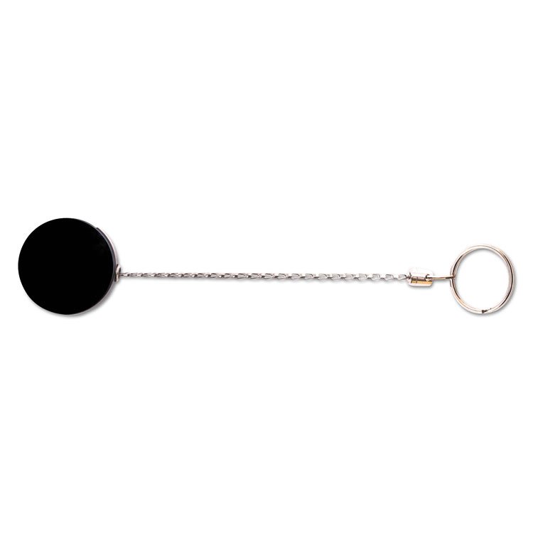 Advantus Heavy-Duty Retractable ID Card Reel, 18.5" Extension, Black/Chrome, 6/Pack (AVT75545)