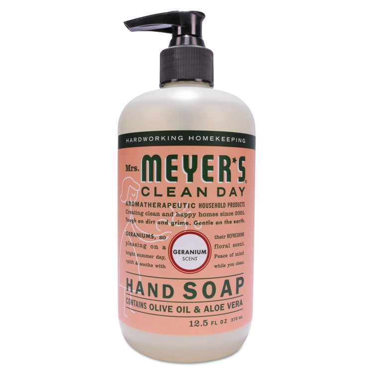 Mrs. Meyer's Clean Day Liquid Hand Soap, Geranium Scent, 12.5 oz, 6/Carton (SJN651332)