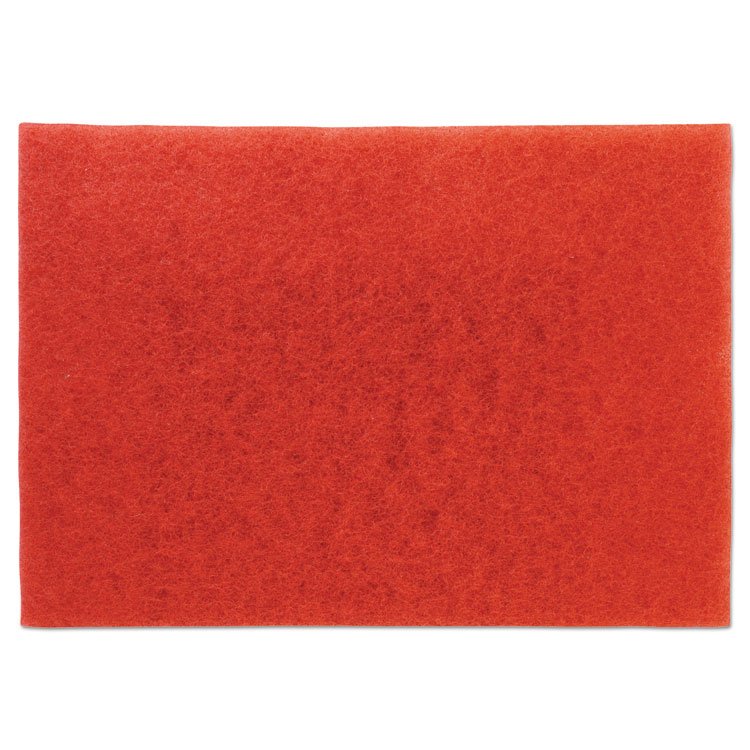 3M Low-Speed Buffer Floor Pads 5100, 28 x 14, Red, 10/Carton (MMM59065)