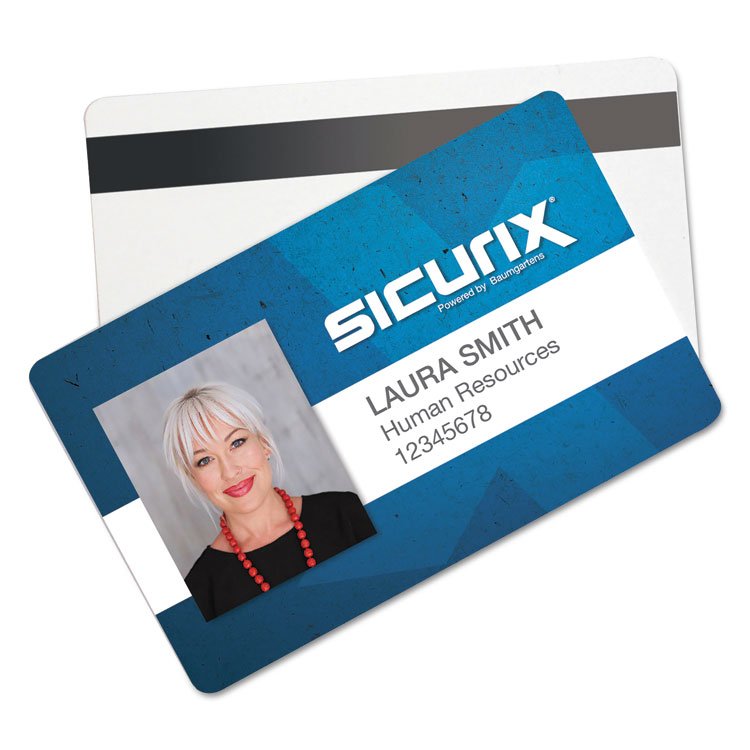 SICURIX SICURIX Blank ID Card with Magnetic Strip, 2 1/8 x 3 3/8, White, 100/Pack (BAU80340)