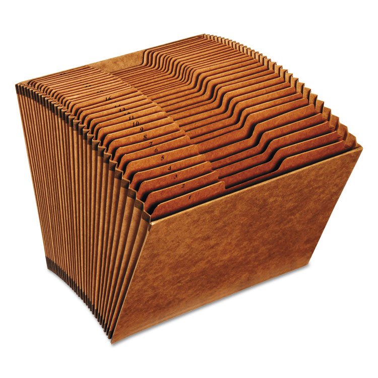 Pendaflex Heavy-Duty Open-Top Expanding Stadium File, 31 Sections, 1/3-Cut Tabs, Letter Size, Redrope (PFXR217DHD)