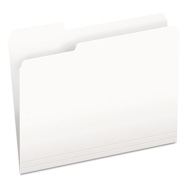 Pendaflex Colored File Folders, 1/3-Cut Tabs: Assorted, Letter Size, White, 100/Box (PFX15213WHI)