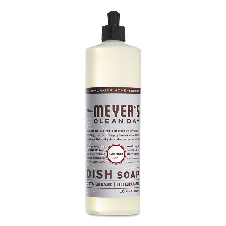 Mrs. Meyer's Dish Soap, Lavender Scent, 16 oz Bottle (SJN347634EA)