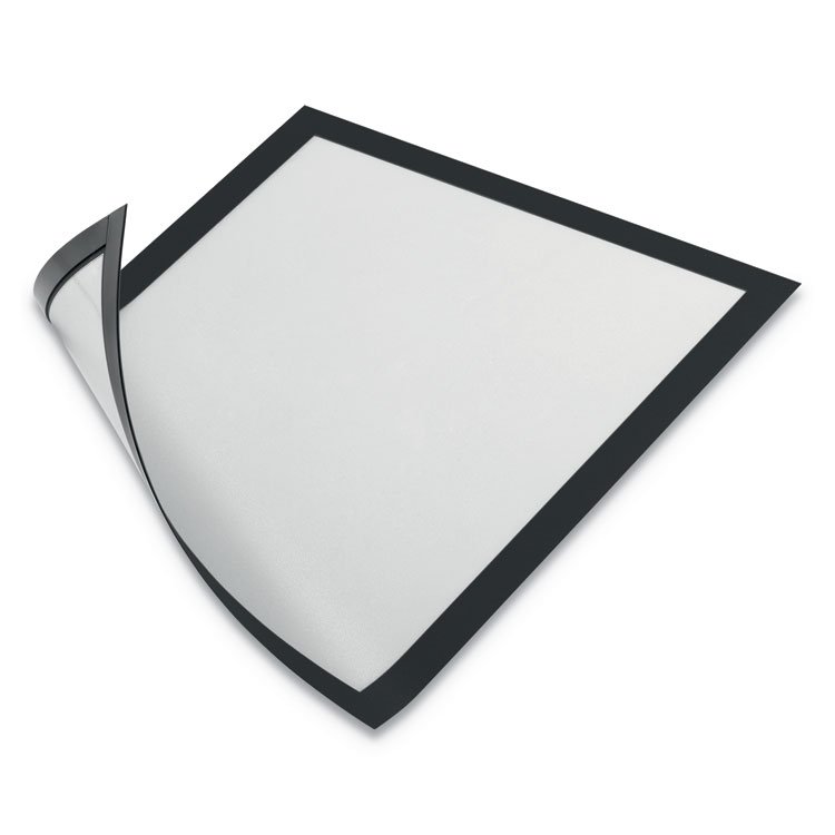 Durable DURAFRAME Magnetic Sign Holder, 8.5 x 11, Black Frame, 2/Pack (DBL477101)