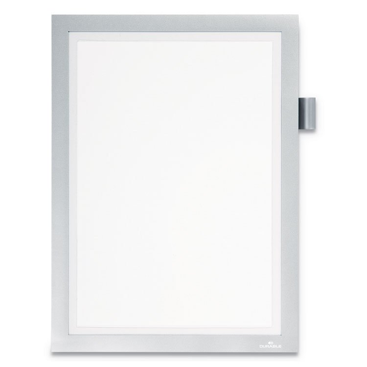 Durable DURAFRAME Note Sign Holder, 8.5 x 11, Silver Frame (DBL477323)