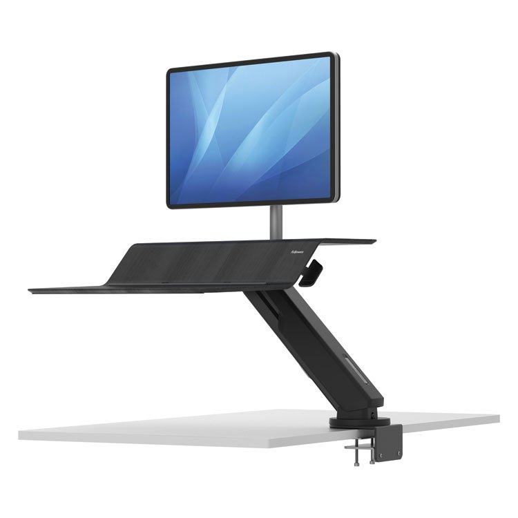 Fellowes Lotus RT Sit-Stand Workstation, 48" x 30" x 42.2" to 49.2", Black (FEL8081501)