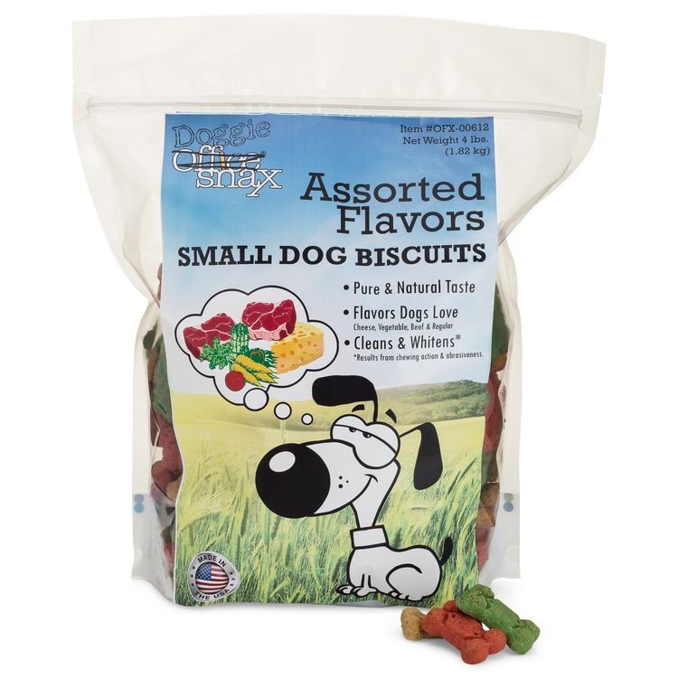 Office Snax Doggie Biscuits, Assorted, 4 lb Bag (OFX00612)