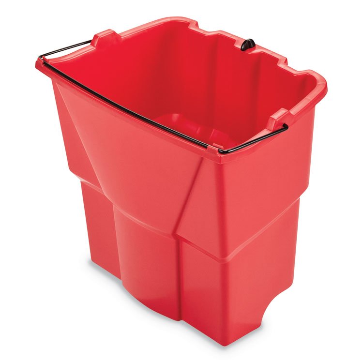 Rubbermaid Commercial WaveBrake 2.0 Dirty Water Bucket, 18 qt, Plastic, Red (RCP2064907)