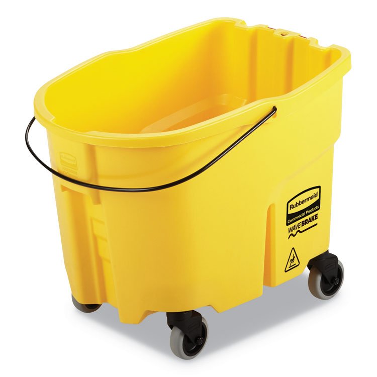 Rubbermaid Commercial WaveBrake 2.0 Bucket, 8.75 gal, Plastic, Yellow (RCPFG757088YEL)