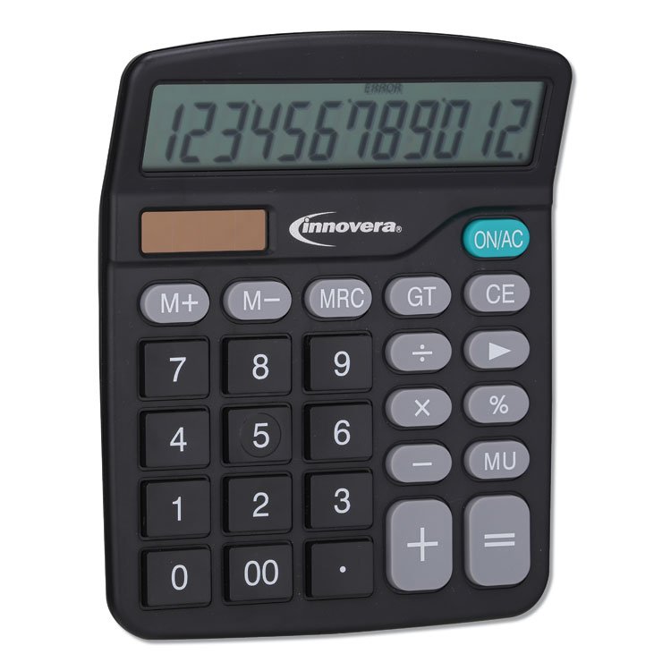 Innovera 15923 Desktop Calculator, 12-Digit LCD (IVR15923)