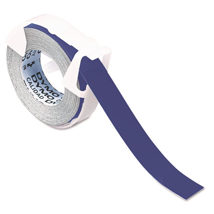 DYMO Self-Adhesive Glossy Labeling Tape for Embossers, 0.37" x 12 ft Roll, Blue (DYM520106)
