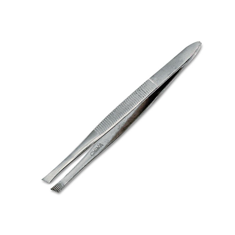 First Aid Only Tweezers, Stainless Steel, 3" (FAOFAE6019)