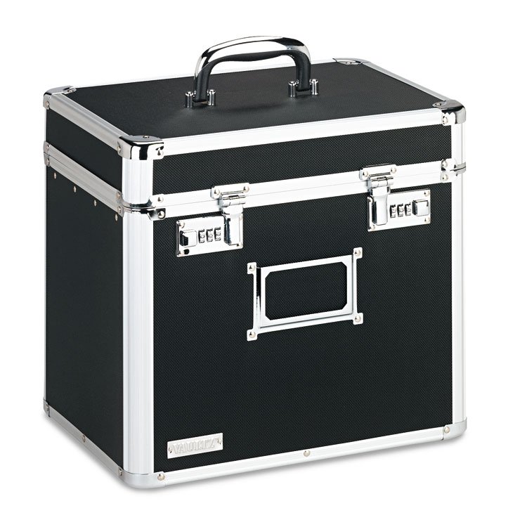 Vaultz Locking File Chest, Letter Files, 13.5" x 10.5" x 13.25", Black (IDEVZ01165)