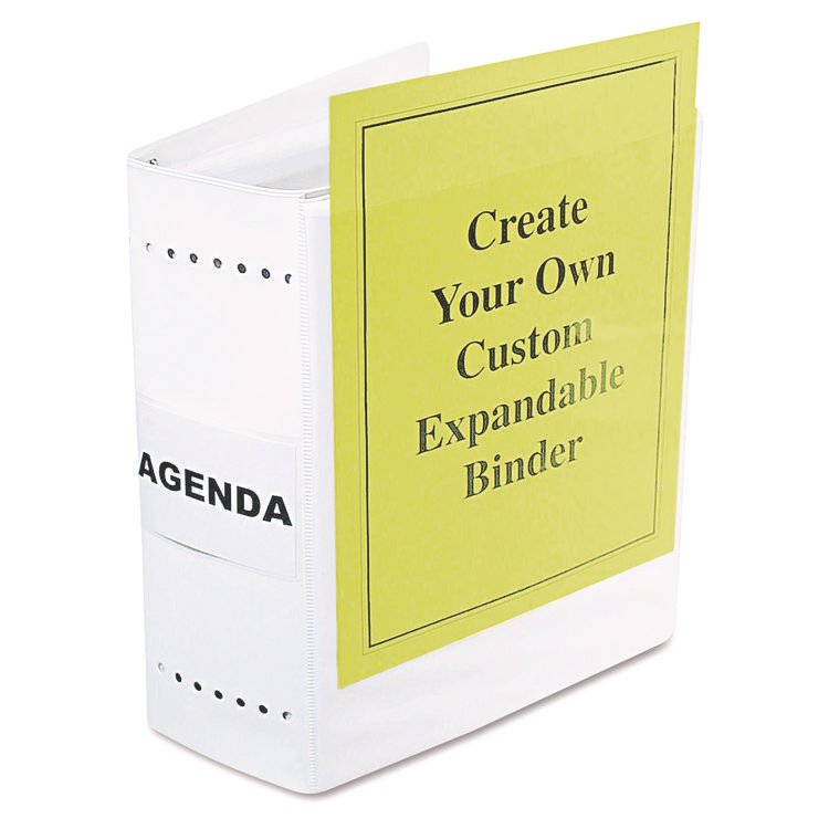 Charles Leonard VariCap Expandable Binder, 2 Posts, 6" Capacity, 11 x 8.5, White (LEO61605)