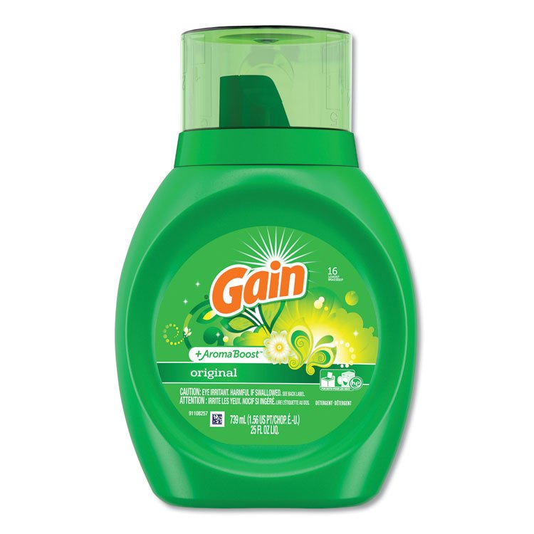 Gain Liquid Laundry Detergent, Original Fresh, 25 oz Bottle, 6/Carton (PGC12783CT)