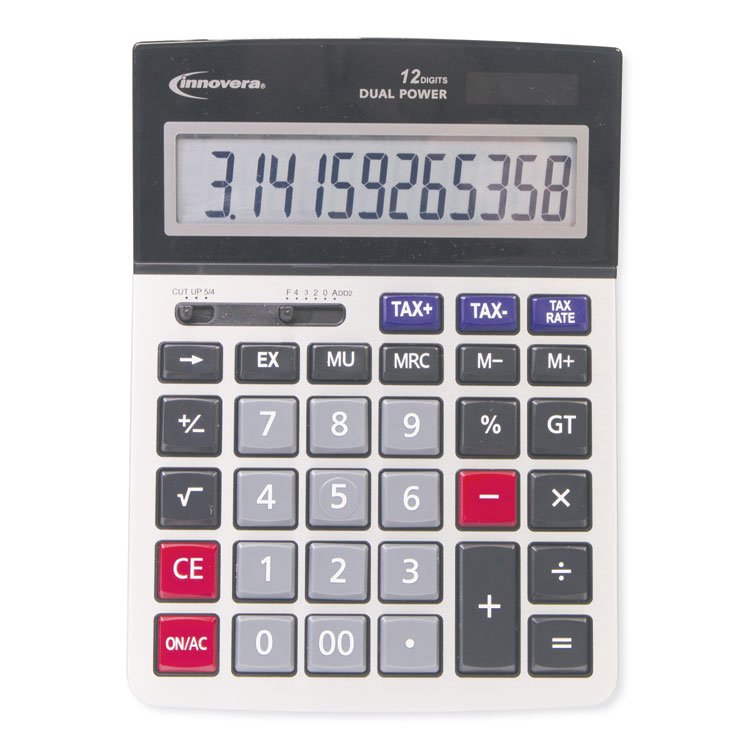 Innovera 15975 Large Display Calculator, 12-Digit LCD (IVR15975)
