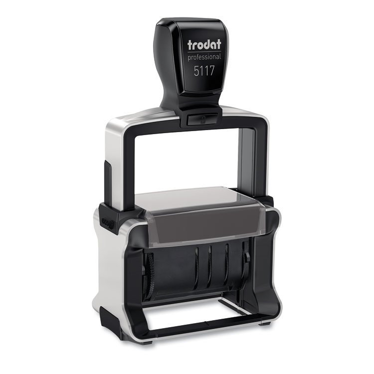 Trodat Professional 12-Message Date Stamp, Self-Inking, 2.25 x 0.38, Black (USST5117)