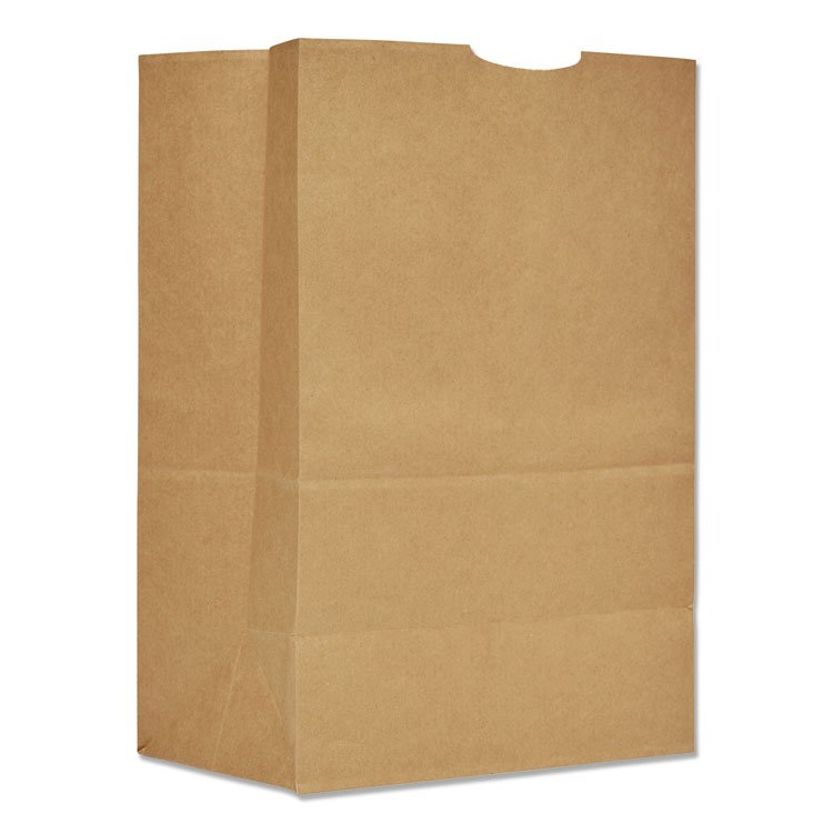 ROSS & WALLACE PAPER PRODUCTS, INC. Grocery Paper Bags, 1/6 BBL Size, Extra Heavy-Duty, 75# Basis Weight, 12" x 7" x 17", Kraft, 400/Bundle (BAGSK1675)