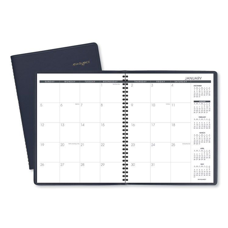 AT-A-GLANCE Monthly Planner, 11 x 9, Navy Cover, 15-Month: Jan 2026 to Mar 2027 (AAG7026020)