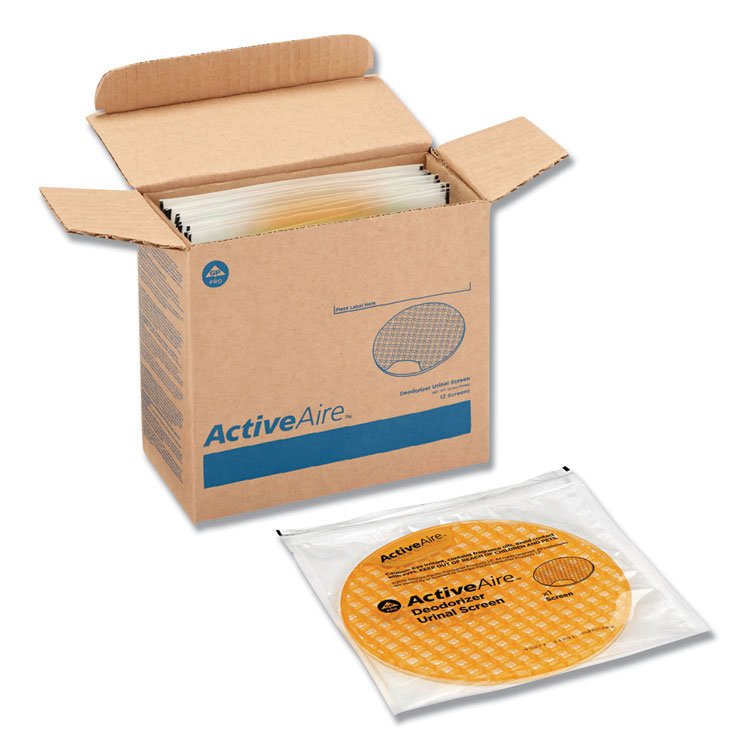 Georgia Pacific Professional ActiveAire Deodorizer Urinal Screen, Sunscape Mango Scent, Orange, 12/Carton (GPC48271)