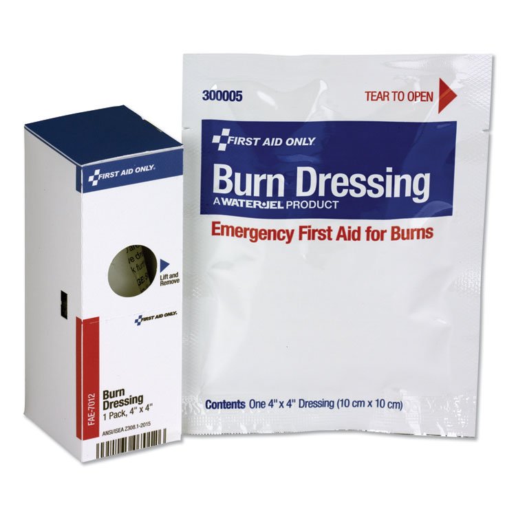 First Aid Only SmartCompliance Refill Burn Dressing, 4 x 4, White (FAOFAE7012)