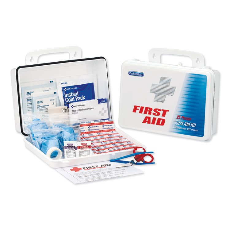 PhysiciansCare by First Aid Only Office First Aid Kit, for Up to 25 People, 131 Pieces, Plastic Case (FAO60002)