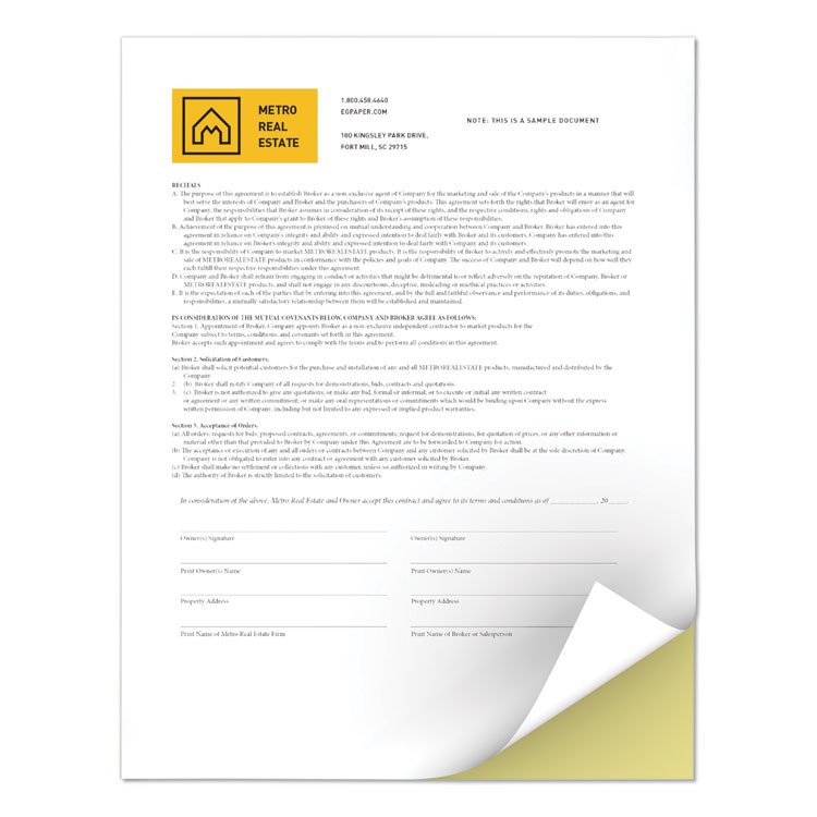 xerox Revolution Digital Carbonless Paper, 2-Part, 8.5 x 11, Canary/White, 5,000/Carton (XER3R12420)