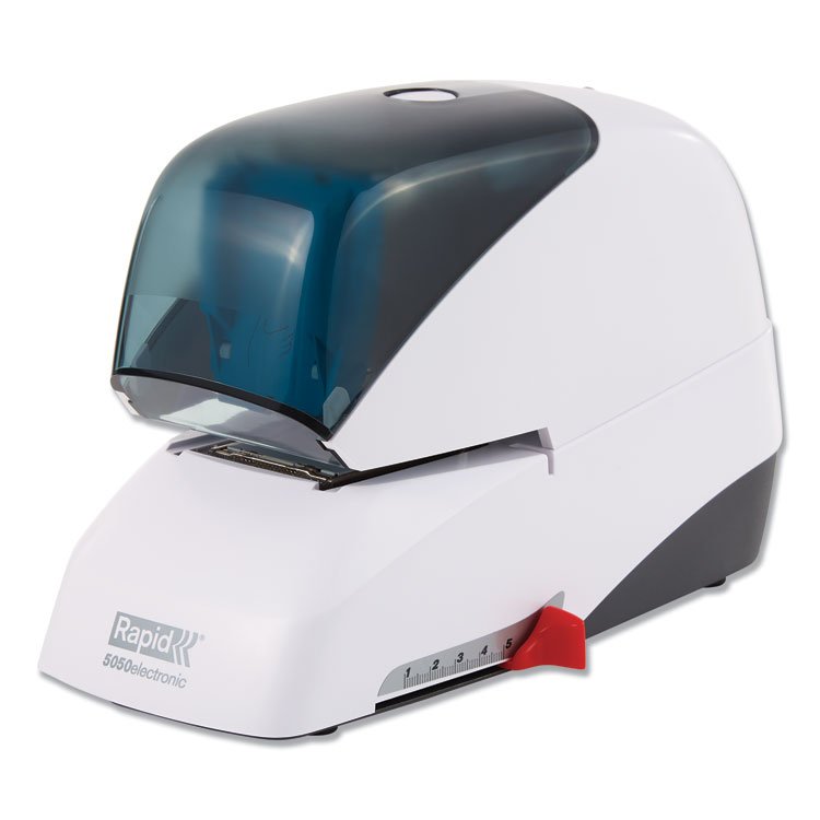 Rapid 5050e Professional Electric Stapler, 60-Sheet Capacity, White (RPD73157)