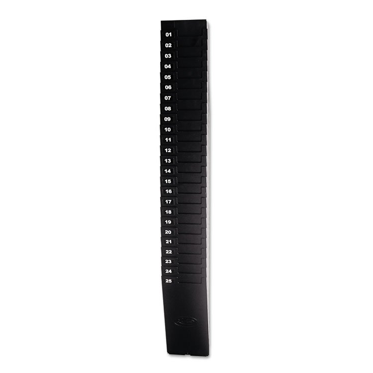 Lathem Time Expanding Time Card Rack for 9" Cards, 25 Pockets, Plastic, Black (LTH259EX)