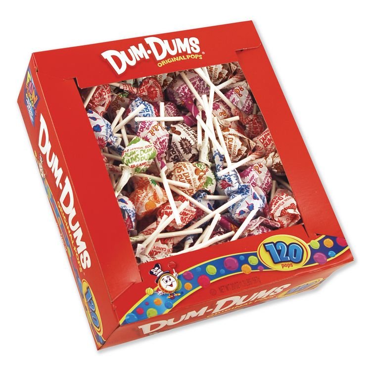 Spangler Dum-Dum-Pops, Assorted Flavors, Individually Wrapped, 120/Box (SPA66)
