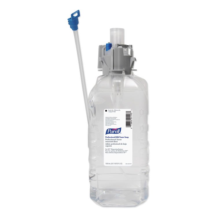 PURELL Professional Mild Foam Soap Refill, For CX, CXi, CXT Dispensers, Fragrance-Free, 1,500 mL (GOJ856504EA)