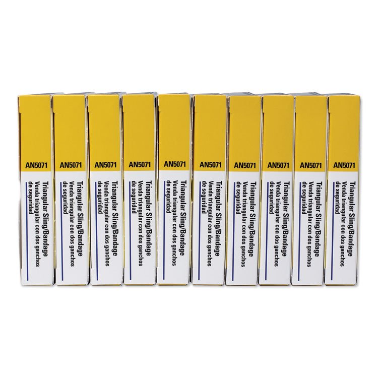 First Aid Only First-Aid Refill Sling/Tourniquet Triangular Bandages, 40 x 40 x 56, 10/Pack (FAOAN5071)