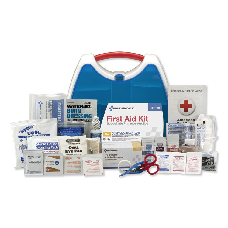 First Aid Only ReadyCare First Aid Kit for 50 People, ANSI A+, 238 Pieces, Plastic Case (FAO90698)