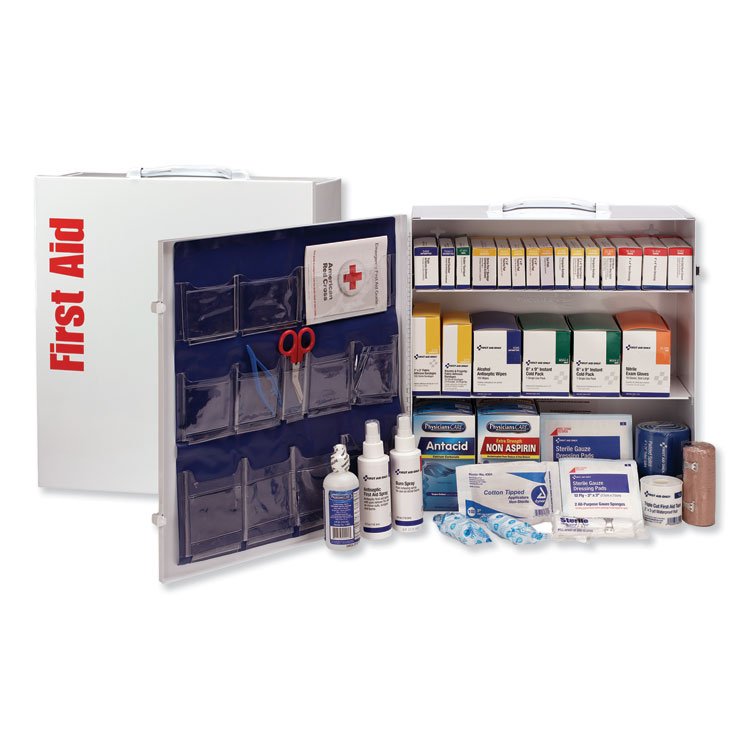 First Aid Only Industrial First Aid Kit, 100 People, 676 Pieces, Metal Case (FAO90575)