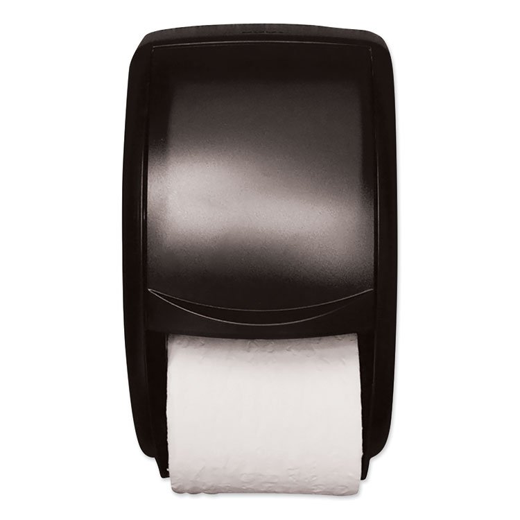 Tork Twin Standard Roll Bath Tissue Dispenser, 7.5 x 7 x 12.75, Smoke (TRK55TR)