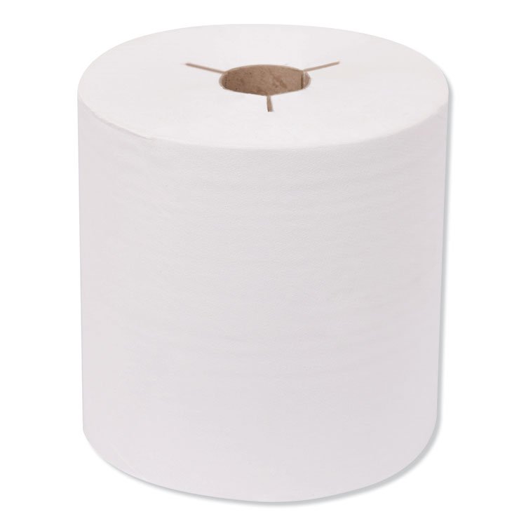 Tork Premium Hand Towel Roll, Notched, 1-Ply, 8" x 600 ft, White, 720 Sheets/Roll, 6 Rolls/Carton (TRK8030630)