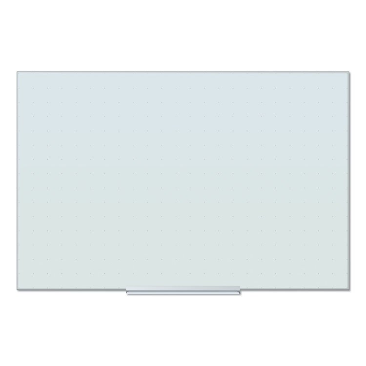 U Brands Floating Glass Ghost Grid Dry Erase Board, 36" x 24" (Actual Size: 35" x 23"), White Surface (UBR2798U0001)