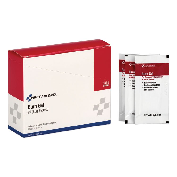 First Aid Only Burn Gel, 3.5 g Packet, 25/Box (FAOG469)
