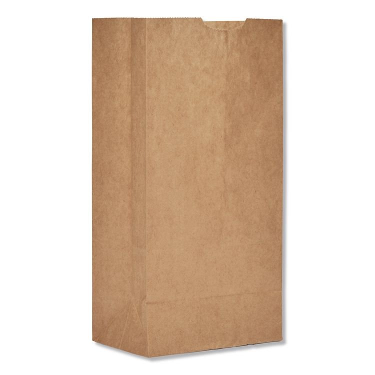 ROSS & WALLACE PAPER PRODUCTS, INC. Grocery Paper Bags, 4# Size, 30# Basis Weight, 5" x 3.13" x 9.88", Kraft, 500/Bundle (BAGGK4500)