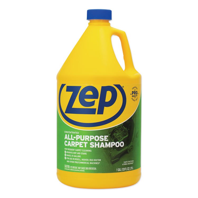 Zep Commercial Concentrated All-Purpose Carpet Shampoo, Unscented, 1 gal Bottle (ZPEZUCEC128EA)
