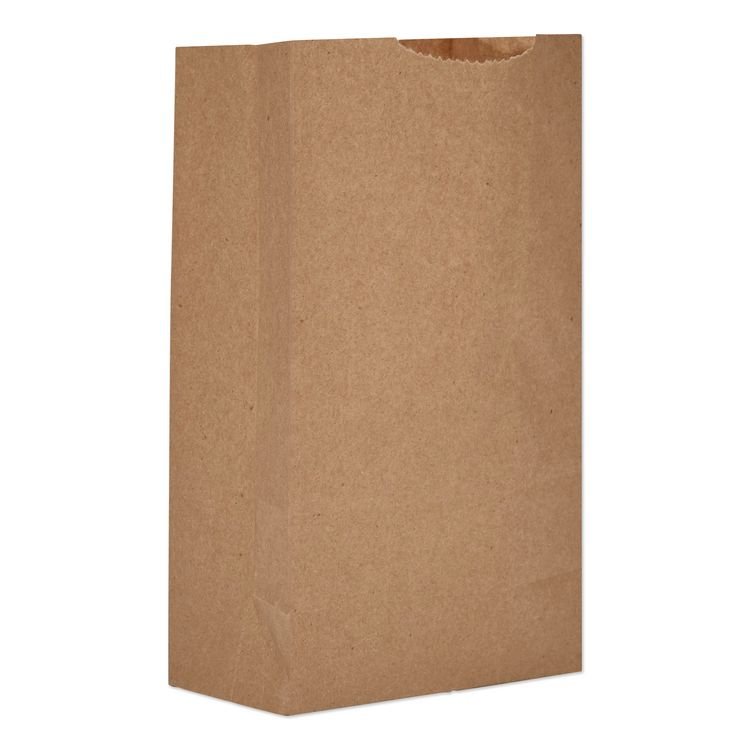 ROSS & WALLACE PAPER PRODUCTS, INC. Grocery Paper Bags, 3# Size, Extra-Heavy-Duty, 50# Basis Weight, 4.74" x 2.91" x 8.66", Kraft, 500/Bundle (BAGGX3500)