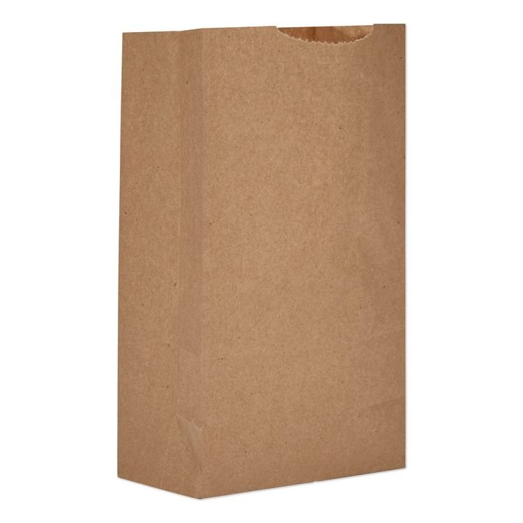 ROSS & WALLACE PAPER PRODUCTS, INC. Grocery Paper Bags, 3# Size, 30# Basis Weight, 4.74" x 2.91" x 8.66", Kraft, 500/Bundle (BAGGK3500)