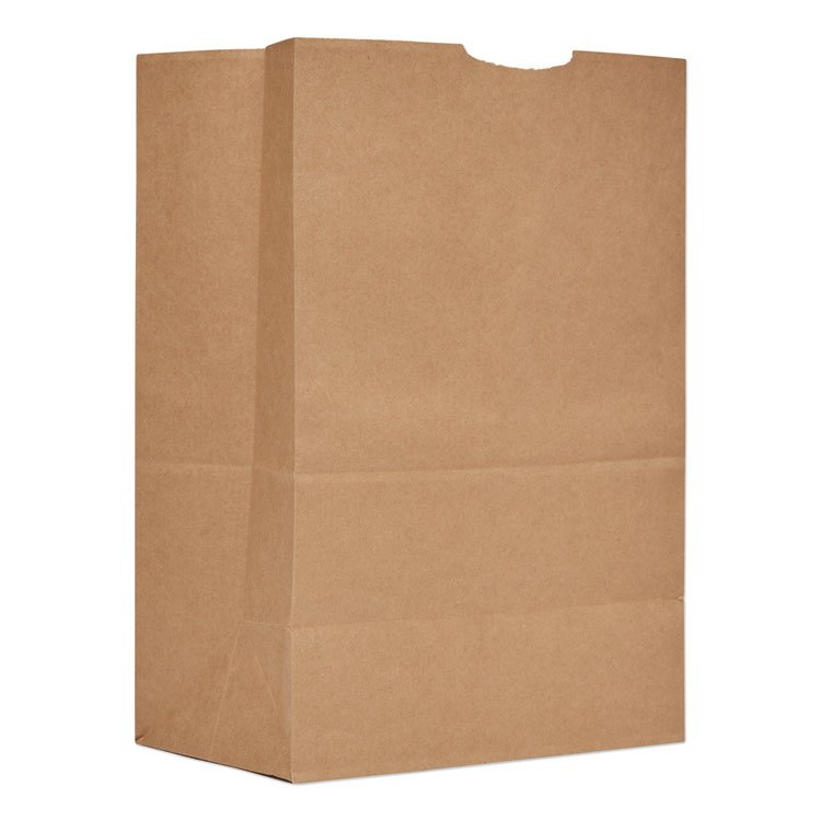 ROSS & WALLACE PAPER PRODUCTS, INC. Grocery Paper Bags, 1/6 BBL Size, 57# Basis Weight, 12" x 7" x 17", Kraft, 500/Bundle (BAGSK1657)