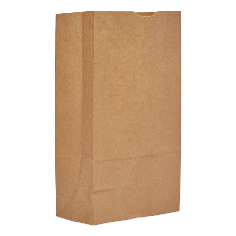 ROSS & WALLACE PAPER PRODUCTS, INC. Grocery Paper Bags, 12# Size, 40# Basis Weight, 7" x 4.38" x 13.75", Kraft, 500/Bundle (BAGGK12500)
