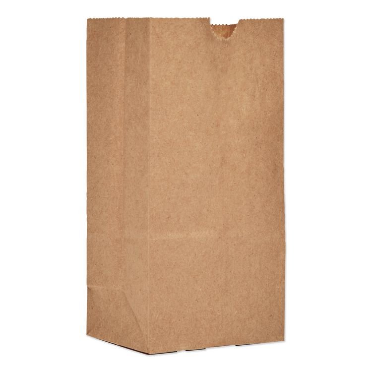 ROSS & WALLACE PAPER PRODUCTS, INC. Grocery Paper Bags, 1# Size, 30# Basis Weight, 3.5" x 2.25" x 6.63", Kraft, 500/Bundle (BAGGK1500)