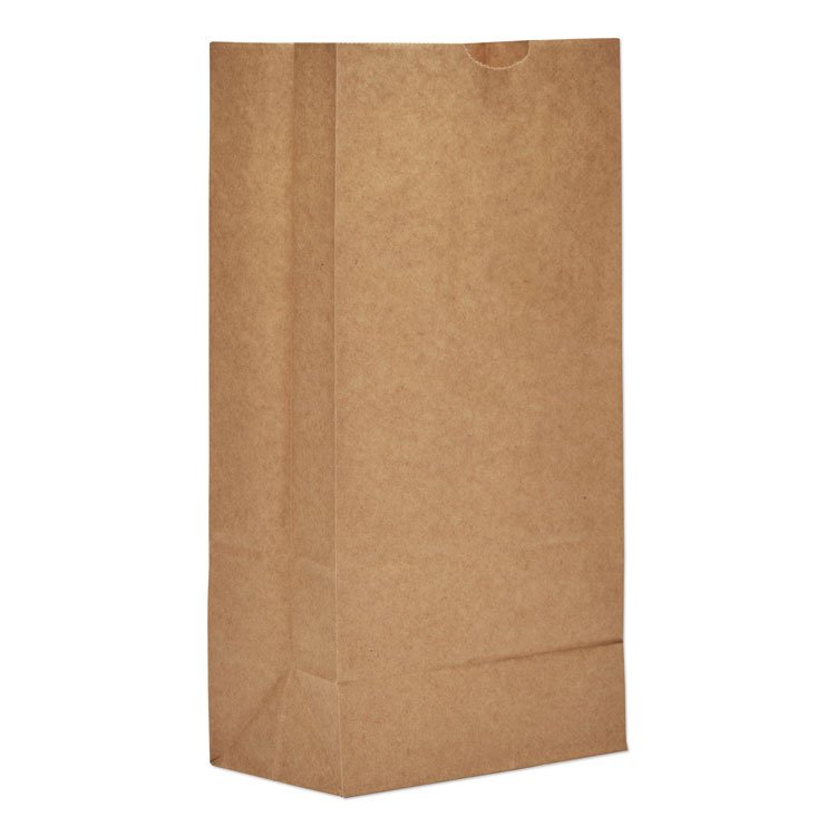 ROSS & WALLACE PAPER PRODUCTS, INC. Grocery Paper Bags, 8# Size, 35# Basis Weight, 6" x 3.88" x 12.5", Kraft, 500/Bundle (BAGGK8500)