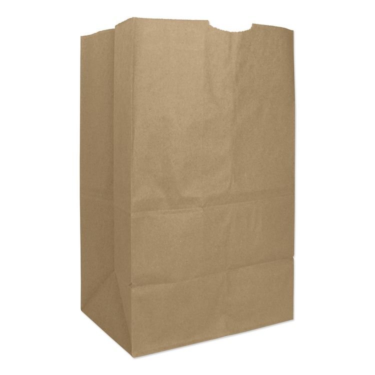 ROSS & WALLACE PAPER PRODUCTS, INC. Grocery Paper Bags, 20# Squat Size, Extra-Heavy-Duty, 60# Basis Weight, 8.13" x 5.88" x 12.5", Kraft, 500/Bundle (BAGGX2060S)