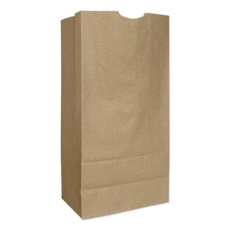 ROSS & WALLACE PAPER PRODUCTS, INC. Grocery Paper Bags, 16# Size, Heavy-Duty, 50# Basis Weight, 7.75" x 4.75" x 16", Kraft, 500/Bundle (BAGGH16)