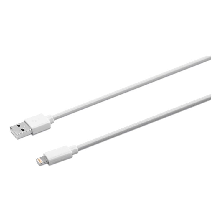 Innovera USB Apple Lightning Cable, 10 ft, White (IVR30022)